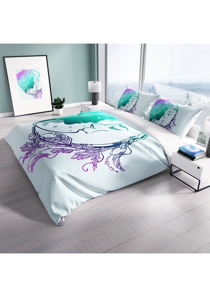 Cattleya Moon Dijital Baskılı Çift Kişilik Nevresim Takımı