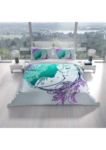 Cattleya Moon Dijital Baskılı Çift Kişilik Nevresim Takımı fiyatları