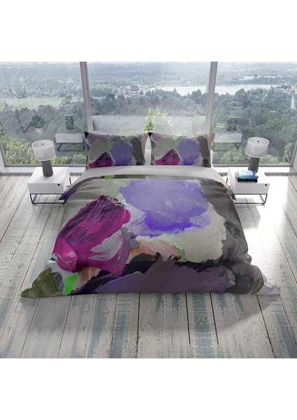 Cattleya Strokes Pamuk Saten Çift Kişilik Nevresim Takımı fiyatları