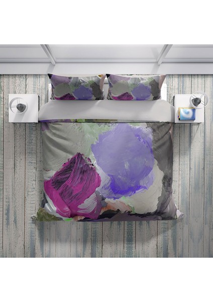 Cattleya Strokes Pamuk Saten Çift Kişilik Nevresim Takımı modelleri