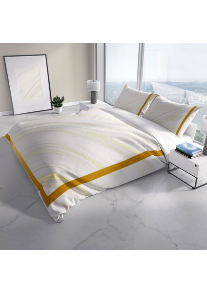 Cattleya White Pamuk Saten Çift Kişilik Nevresim Takımı