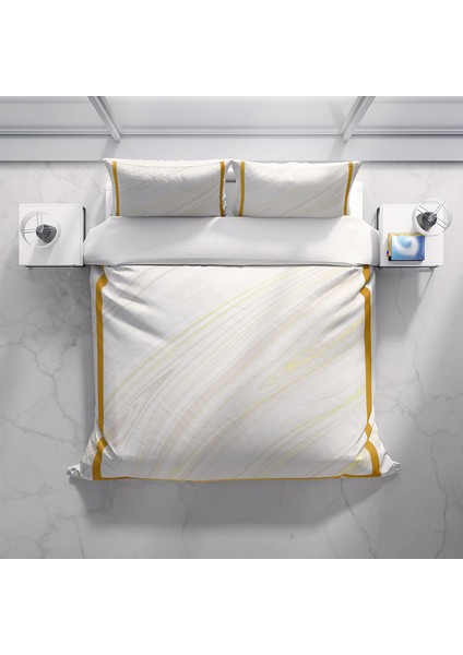 Cattleya White Pamuk Saten Çift Kişilik Nevresim Takımı