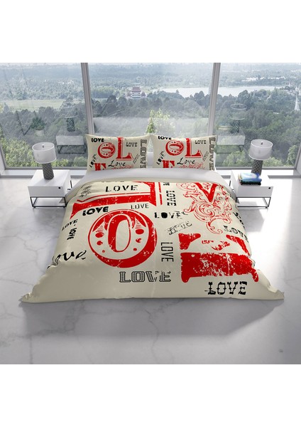 Cattleya Love Pamuk Saten Çift Kişilik Nevresim Takımı