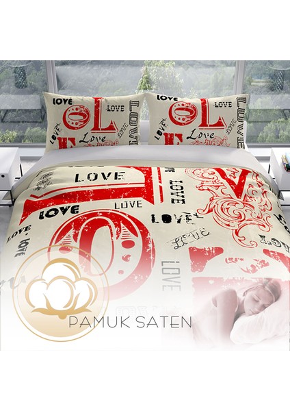 Cattleya Love Pamuk Saten Çift Kişilik Nevresim Takımı fırsatları