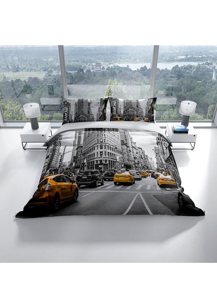 Cattleya Taxi Pamuk Saten Çift Kişilik Nevresim Takımı fiyatları