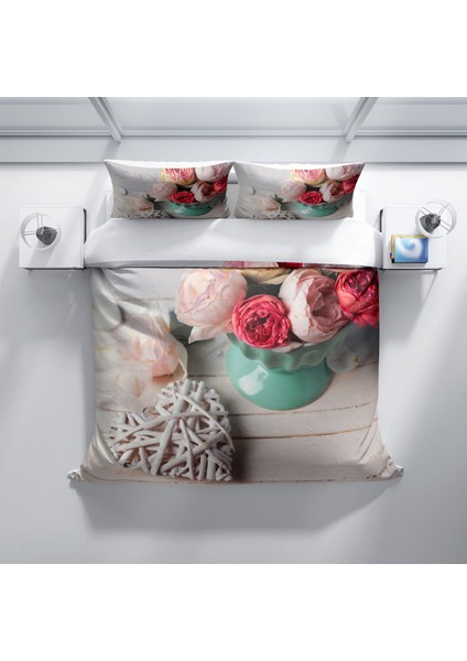 Cattleya Rose Love Pamuk Saten Çift Kişilik Nevresim Takımı modelleri