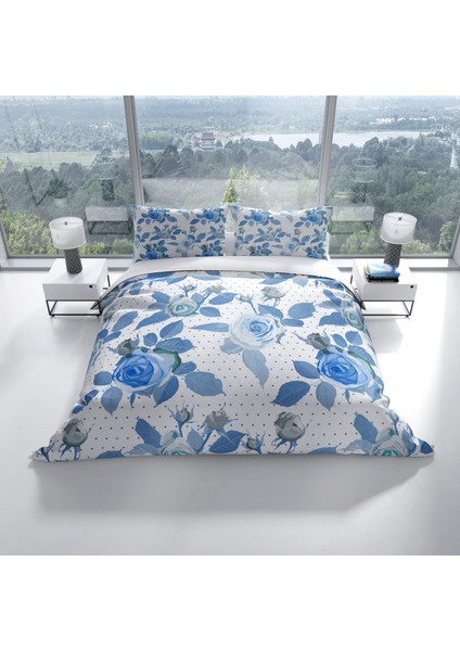Cattleya Bluerose Pamuk Saten Çift Kişilik Nevresim Takımı fiyatları