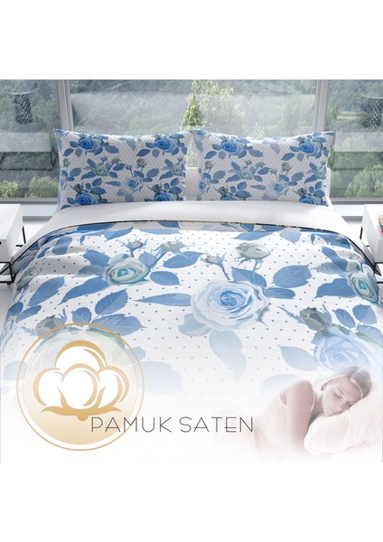 Cattleya Bluerose Pamuk Saten Çift Kişilik Nevresim Takımı fırsatları