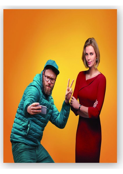 Ahşap Tablo Long Shot Seth Rogen Charlize Theron