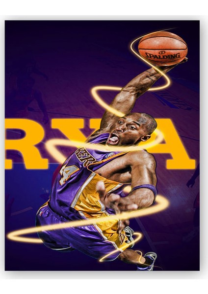 Ahşap Tablo Kobe Bryant Basket