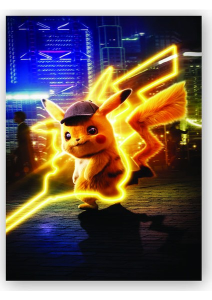 Ahşap Tablo Pokemon Detective Pikachu