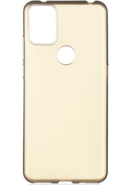 Galcatel 3x 2020 Kılıf Mat Premium Silikon Kılıf + Cam Ekran Koruyucu Gold