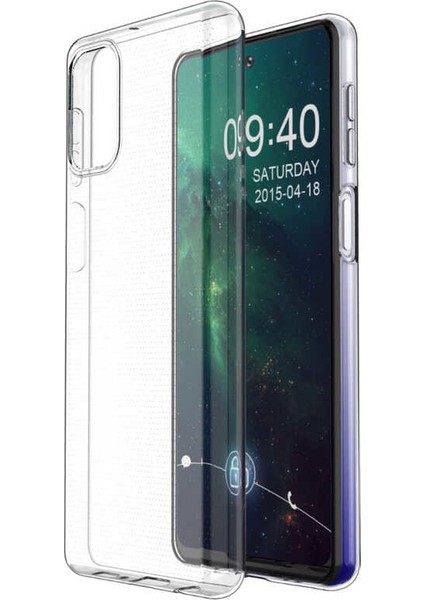 Samsung Galaxy M31S Kılıf Lüx Silikon Kılıf + Tam Kaplayan 5d Cam Ekran Koruyucu Şeffaf