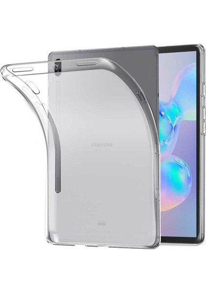 Samsung Galaxy Tab S7 Plus (T970) Kılıf Korumalı Lüx Silikon Kılıf + Cam Ekran Koruyucu Şeffaf