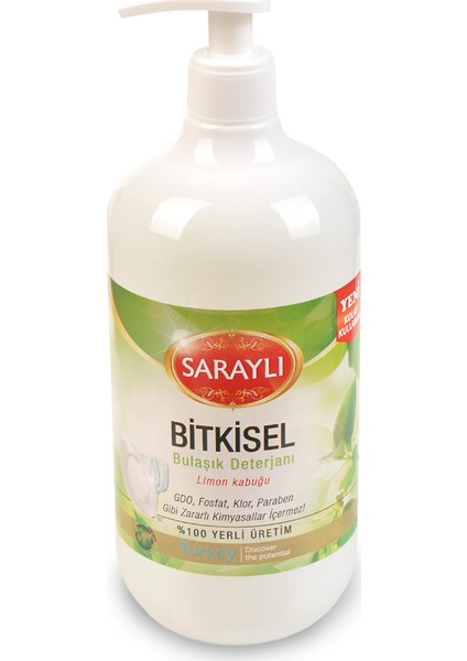 Bitkisel Bulaşık Deterjanı Limon Kabuğu Kokulu Hipoalerjenik Sıvı 900 Ml