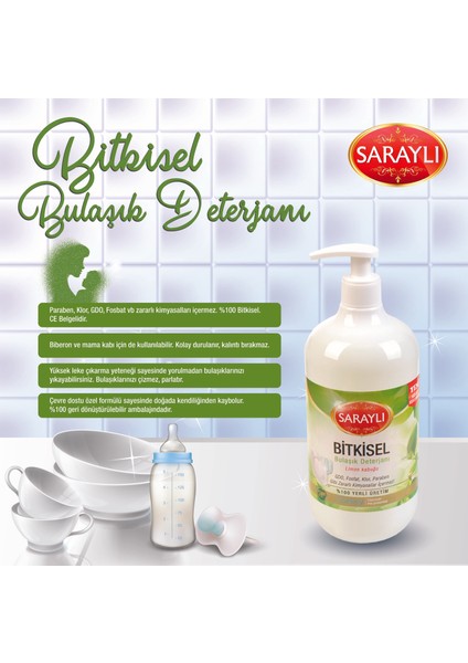 Bitkisel Bulaşık Deterjanı Limon Kabuğu Kokulu Hipoalerjenik Sıvı 900 Ml