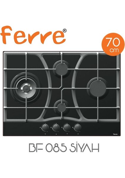 BF085 Siyah Wok Gözlü Döküm Izgaralı Cam Ocak - Doğalgaz fiyatları