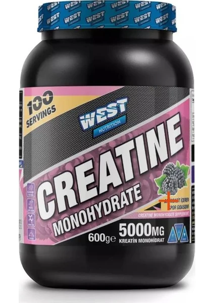 West Nutrition Kreatin Monohdirat 600 gr 100 Servis Böğürtlen Aromalı