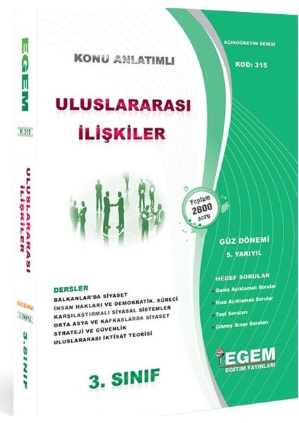 AÖF 3. Sınıf Uluslararası İlişkiler Konu Anlatımlı Soru Bankası-Güz Dönemi(5. Yarıyıl)