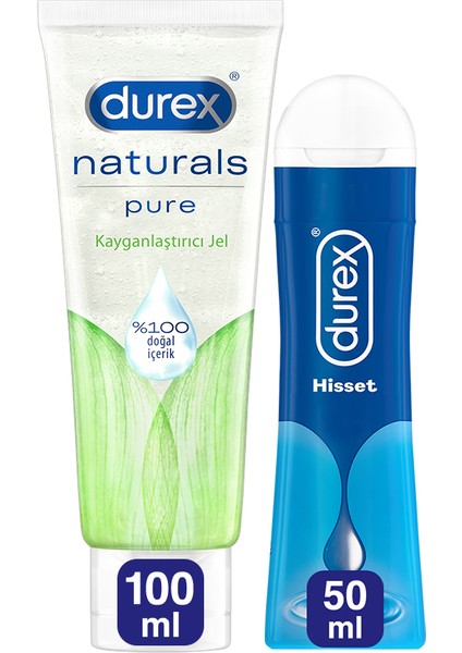 Naturals Pure Jel 100 ml +Durex Play Jel Hisset, 50 ml