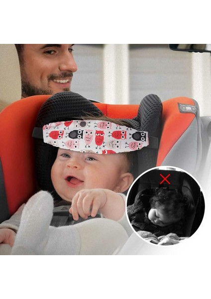 Oto Koltuğu Baş Desteği Ayarlanabilir Kemerli Pamuk Kumaş