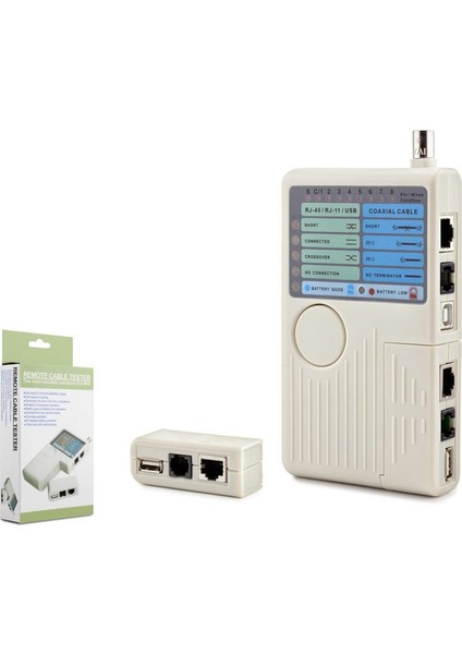 HN4725 Kablo Tester Cihazı RJ11/RJ45/USB/BNC