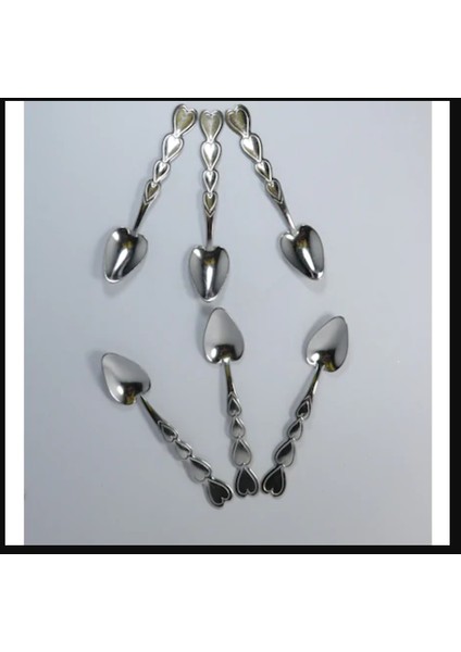 Çay Kaşık Kalp Model 12 li