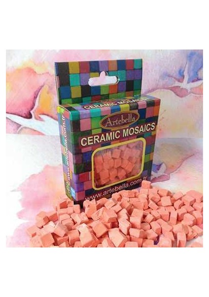Seramik Mozaik Turuncu, 8x8 mm