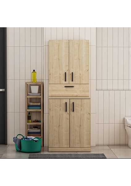 BMdekor Çamaşır Makinesi Dolabı Poyraz Meşe modelleri