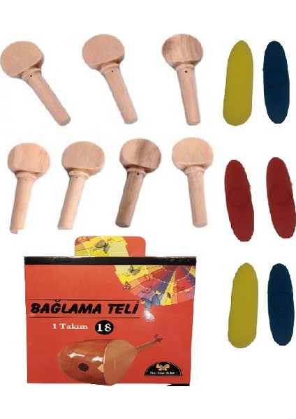 Bağlama Burgusu Tam Takım + 6 Adet Tezene+ Tel 018