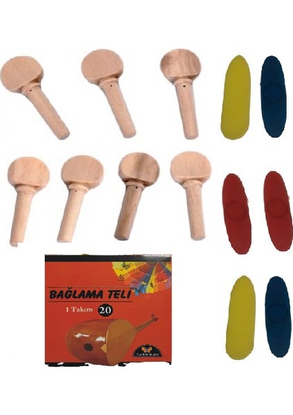 Bağlama Burgusu Tam Takım + 6 Adet Tezene+ Tel 020