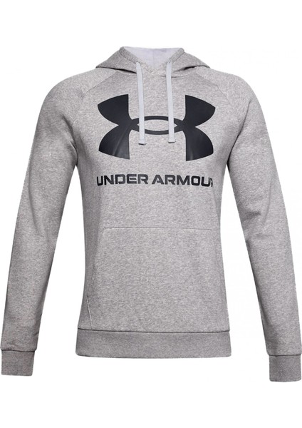 Under Armour Ua Rival Fleece Big Logo Hd Gri Erkek Sweatshirt 1357093-011