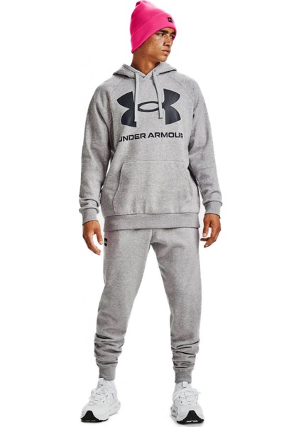 Under Armour Ua Rival Fleece Big Logo Hd Gri Erkek Sweatshirt 1357093-011