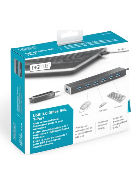 Dıgıtus USB 3.0 7 Portlu Çoklayıcı