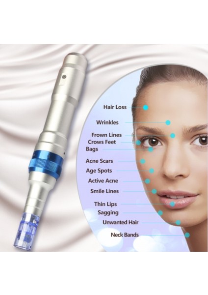A6 Şarjlı Dermapen Mikro Iğneleme Cihazı 2 Bataryalı Derma Pen Dermaroller Cihazı fırsatları