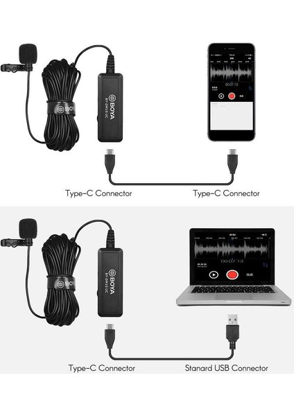 BY-DM10UC Pc Type-C Yaka Mikrofonu