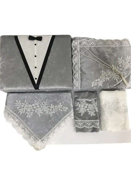 Lamazi Home Lamazihome Damat Figürlü Sandıklı Seccade Seti Bohça Takımı 6 Parça