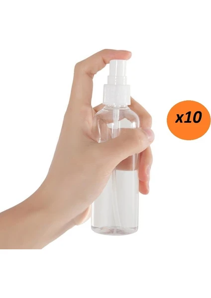 Spreyli Kolonya ve Dezenfektan Pet Şişe 100 ml x 10 Adet