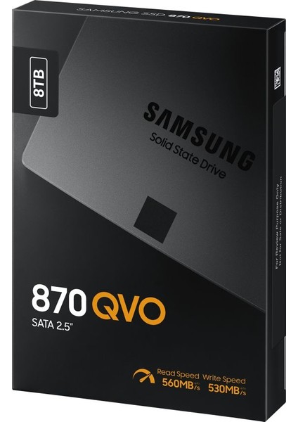 870 Qvo 8TB 560MB-530MB SATA3 SSD MZ-77Q8T0BW