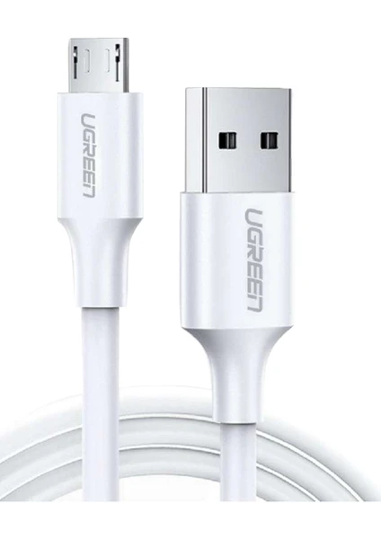 Micro USB Data ve Şarj Kablosu Beyaz 1.5 Metre