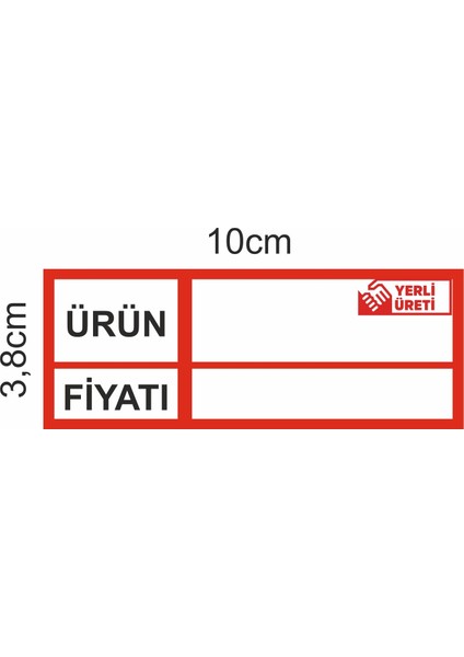 Etiket Sanati Silinebilir Ürün Tutar Etiketi Indirim Raf Etiketi 1000'LI