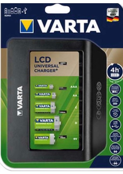 57688 LCD Üniversal Şarj Cihazı Aa - Aaa - C - D - 9V