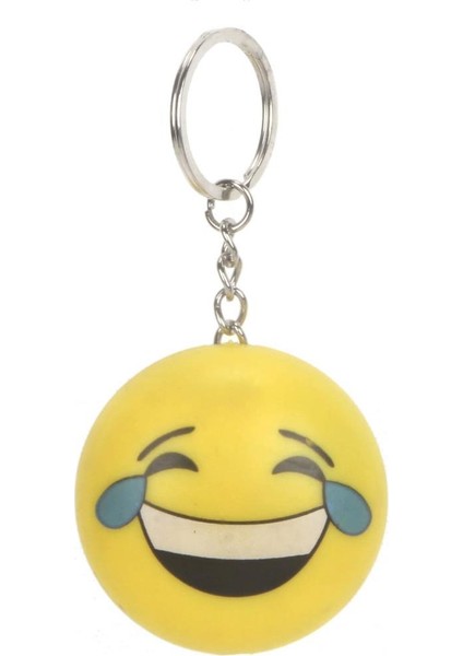 Kahkaha Emoji Tasarımlı Işıklı Sesli Anahtarlık