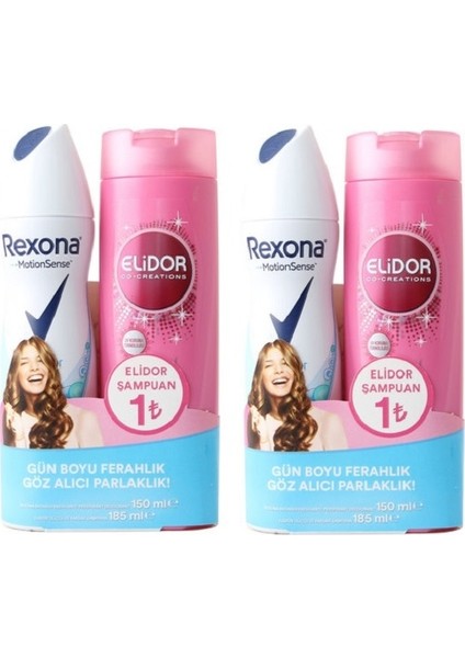 Shower Fresh Deodorant 150 ml + Elidor Şampuan 185 ml x 2 Set