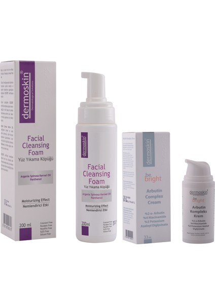 Yüz Yıkama Köpüğü 200 ml + Be Bright Arbutin Kompleks Krem 33 ml 2'li