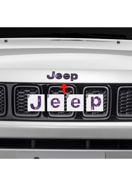 Jeep Compass Mp 2017 - 2020 Ön ve Arka Jeep Amblem Sticker Set Mavi Mor Bukelemun fiyatları