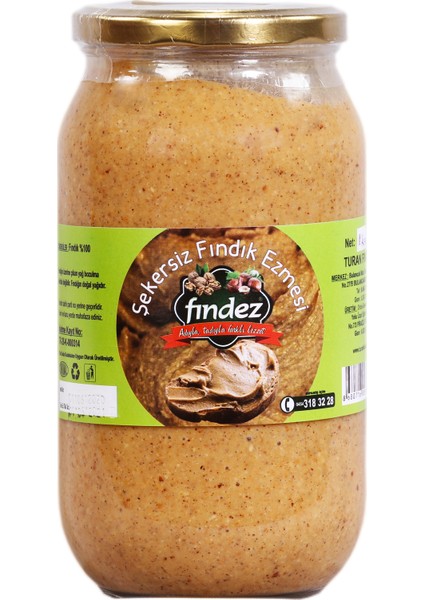 Şekersiz Fındık Ezmesi 1 kg