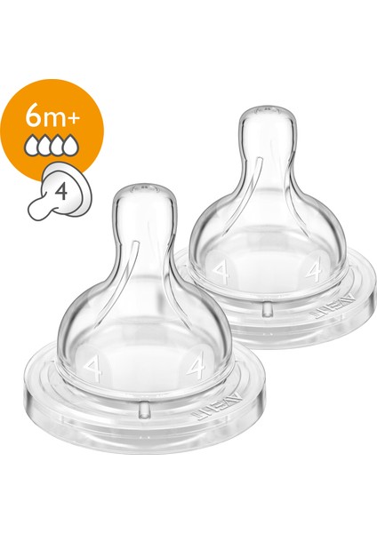 Anti-Kolik Biberon Emziği 6 ay+ 2'li SCF634/27