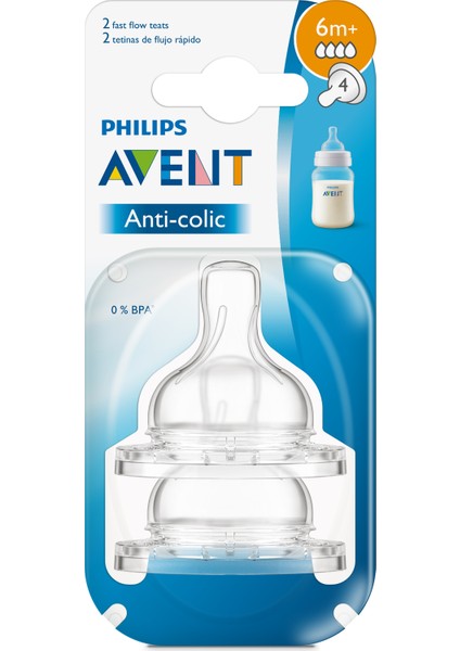 Anti-Kolik Biberon Emziği 6 ay+ 2'li SCF634/27 fiyatları