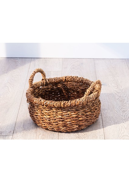 Yuvarlak Hasır Sepet - Small